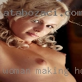 Woman making horny